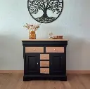 Commode Noire et Bois