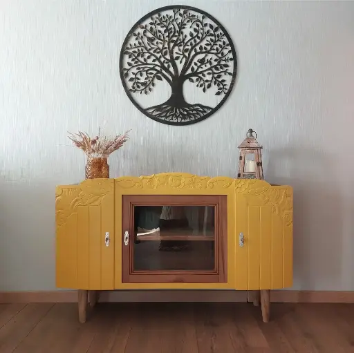 Enfilade Jaune Safran et Bois