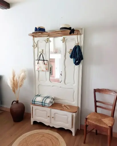 Vestiaire d'entrée Chanvre et Bois